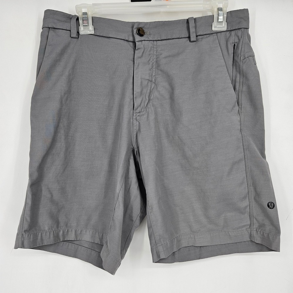 Lululemon Shorts Mens Sz 32 Activewear Athleisure Chino Gray Casual Preppy